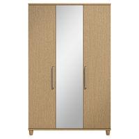 phoebe 3 door mirrored wardrobe oak