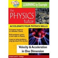 physics tutor velocity and acceleration in one dimension dvd 2011 ntsc