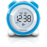 philips aj313805 portable digital clock radio for kids pinkblue