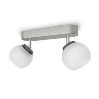 philips balla led 2 bar spotlight matt chrome frosted glass