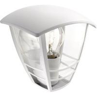 philips mygarden 1x60w creek wall lantern 230v white