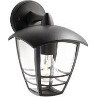 philips mygarden 1x60w creek wall lantern black