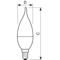 Philips 4W MASTER Bent Tip LED DimTone Candle - 2200-2700K