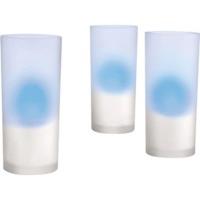 philips imageo led glass candle lights set of 3 blue