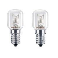 Philips E14 15W Incandescent Dimmable Appliance Light Bulb Pack of 2