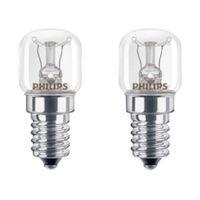 Philips E14 15W Incandescent Dimmable Appliance Light Bulb Pack of 2
