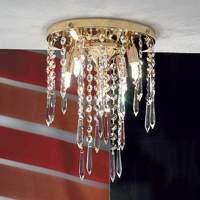 phoebe ceiling light five bulbs gold plated