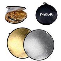 Phot-R 56cm Gold and Silver Studio Reflectors