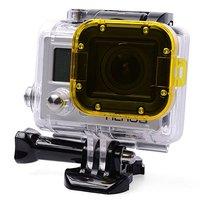 Phot-R Yellow Camera Lens Filter for GoPro Hero 4, 3+ & 3 Dive Housing