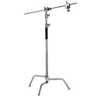 Phot-R Heavy Duty C-Stand with Boom Arm - Silver