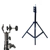 Phot-R 2m Light Stand & C-Clamp with 5/8\