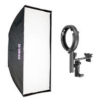 Phot-R 60x90cm Bowens Softbox with \'L\' Shaped Bowens Flash Bracket