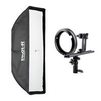 phot r 22x90cm bowens softbox with t shaped bowens flash bracket