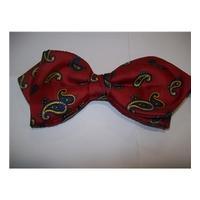 Phoenix Red Paisley Patterned Silk Bow Tie