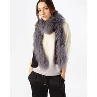 phase eight mongolian fur trim scarf