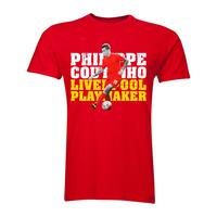 philippe coutinho liverpool playmaker t shirt red kids