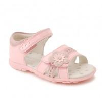 phoebe pink patent girls riptape sandals