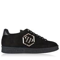 PHILIPP PLEIN Skull Suede Low Platform Trainers