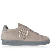 PHILIPP PLEIN Skull Suede Low Platform Trainers