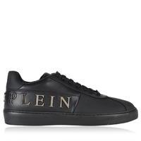 PHILIPP PLEIN Logo Leather Low Top Trainers