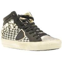 philippe model paris mdhddt01 womens shoes high top trainers in silver