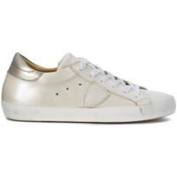 Philippe Model Paris Sneakers Philippe Classic Model white pearled leather with plati women\'s Trainers in white