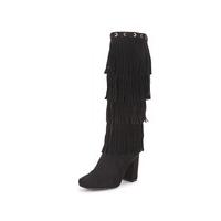 Phoenix Heeled BootsWith Suede Tassles