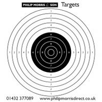 Philip Morris & Son Card Target, Card Targets, Pack of 100