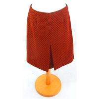 Phase Eight Size 12 Woven Wool Blend Orange And Brown Geometric Patterned Skirt