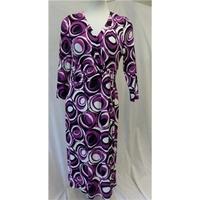 phase eight purple print dress phase eight size 14 multi coloured knee ...