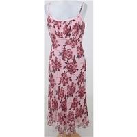 phase eight size 12 pink floral print silk cocktail dress