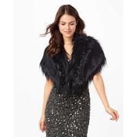 Phase Eight Beaded Fur Cape