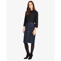 phase eight marilena button through denim skirt