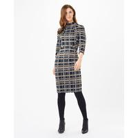 phase eight mia funnel neck check dress