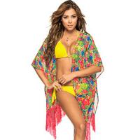 phax tropicana sunset fringed cardigan