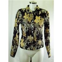 Phase Eight black and gold blouse Size L