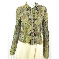 Phase Eight Size 12 Gold And Black Embossed Blouse
