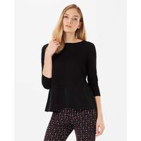 phase eight marietta woven hem knit top