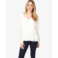 phase eight ella pleated long sleeve blouse