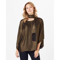 Phase Eight Fina Foil Fringe Scarf Top