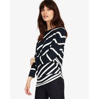 Phase Eight 3/4 Sleeve Amy Asymmetric Stripe Top