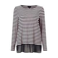 phase eight sandie stripe woven hem top