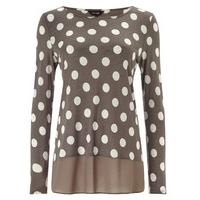 phase eight kelly spot woven hem top