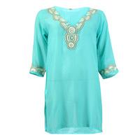 Phax Turquoise Tunic Embroidered Zulu