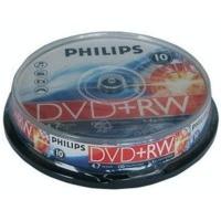 Philips DVD+RW 4, 7GB 120min 4x 10pk Spindle