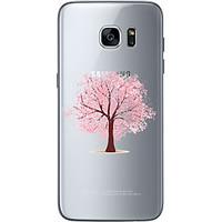 Pink tree TPU Soft Back Cover Case for Samsung Galaxy S6 S7 edge Plus