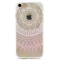 Pink Print Pattern TPU High Purity Translucent Openwork Soft Phone Case for iPhone 7 7Plus 6S 6Plus SE 5S 5