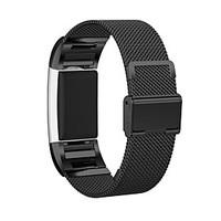 PINHEN Mesh Stainless Steel Metal Bracelet with Connector Replacement Strap Band for Fitbit Charge 2 Heart Rate and Fitness Wrist Band