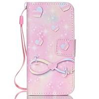 Pink Hard Pattern PU Leather Material Flip Card Phone Case for iPhone 5C