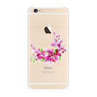 Pink flowers Pattern TPU Soft Case Cover for Apple iPhone 7 7 Plus iPhone 6 6 Plus iPhone 5 SE 5C iPhone 4